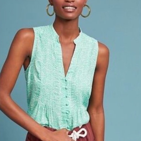 Anthropologie Tops - Anthropologie Maeve Petunia Pintuck Top